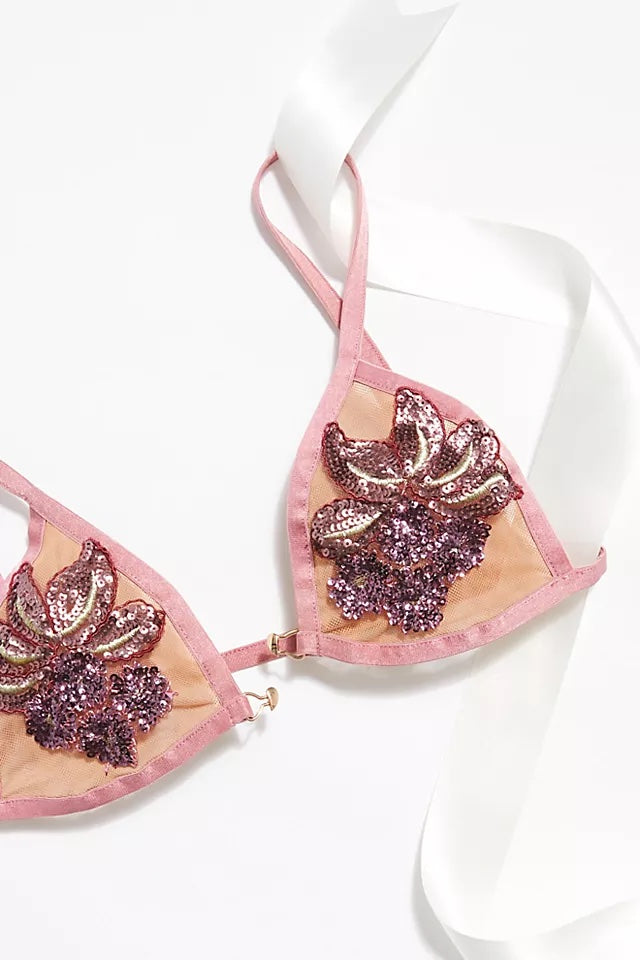 EMMA SEQUIN TRIANGLE BRA