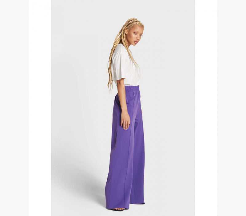 EMBROIDERED WIDE LEG PANTS