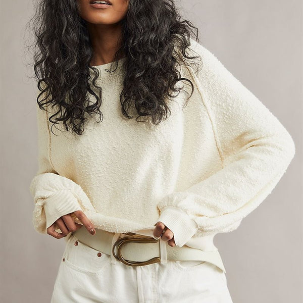 Free people store cream sweater